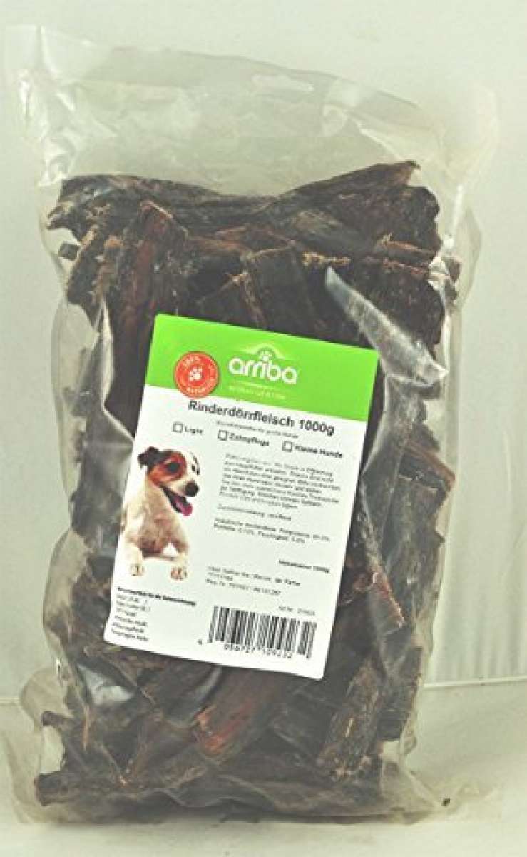 arriba Hundesnack 1kg RinderDörrfleisch Hundeleckerli &amp; Snacks