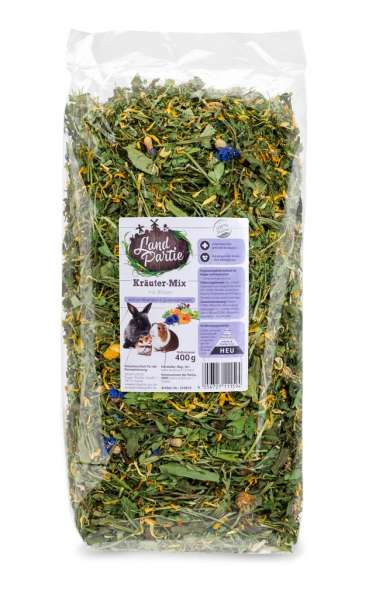 LandPartie Kräuter Mix mit Blüten 400g | Heu & Kräuter | Kleintiere