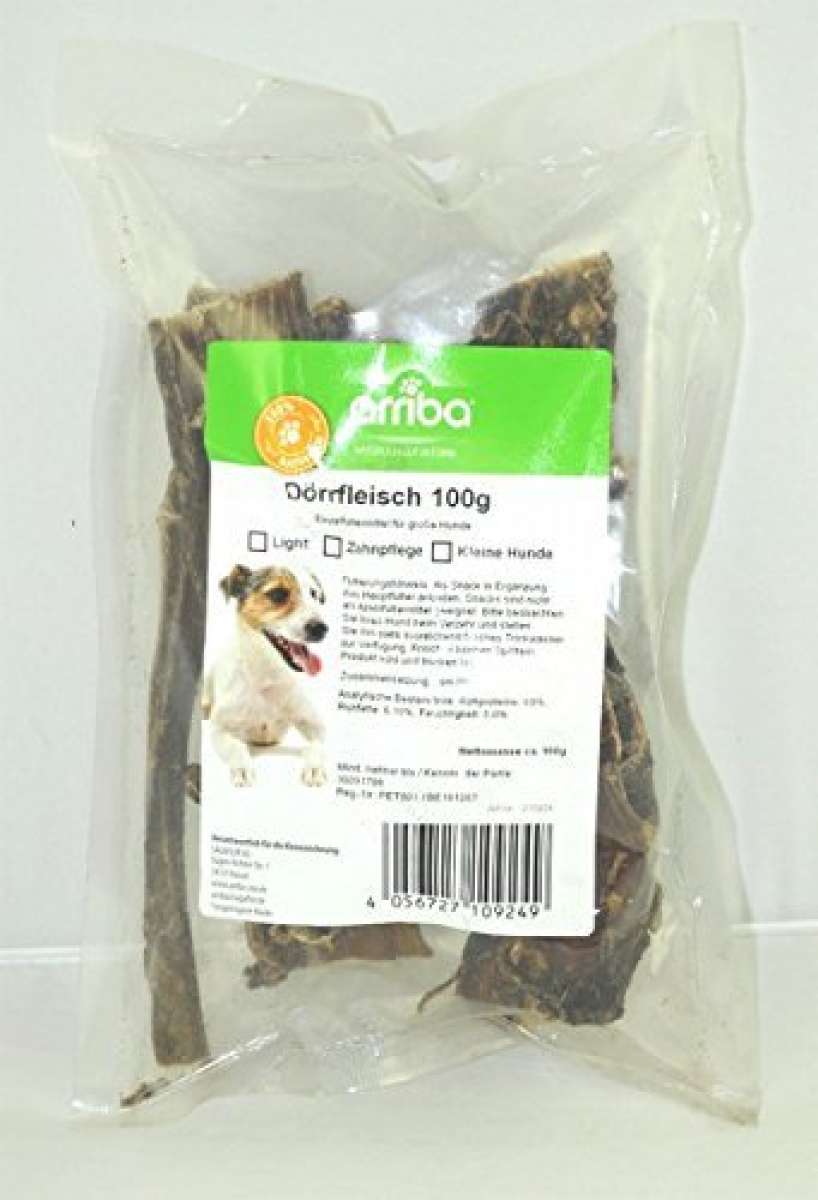 arriba Hundesnack 100g RinderDörrfleisch Hundeleckerli &amp; Snacks