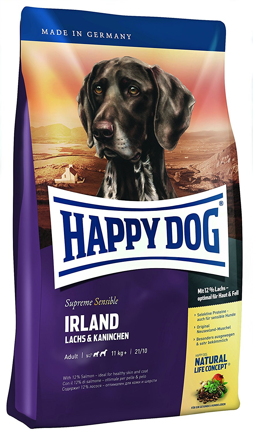 Happy Dog Sensible Irland mit Lachs &amp; Kaninchen Trockenfutter