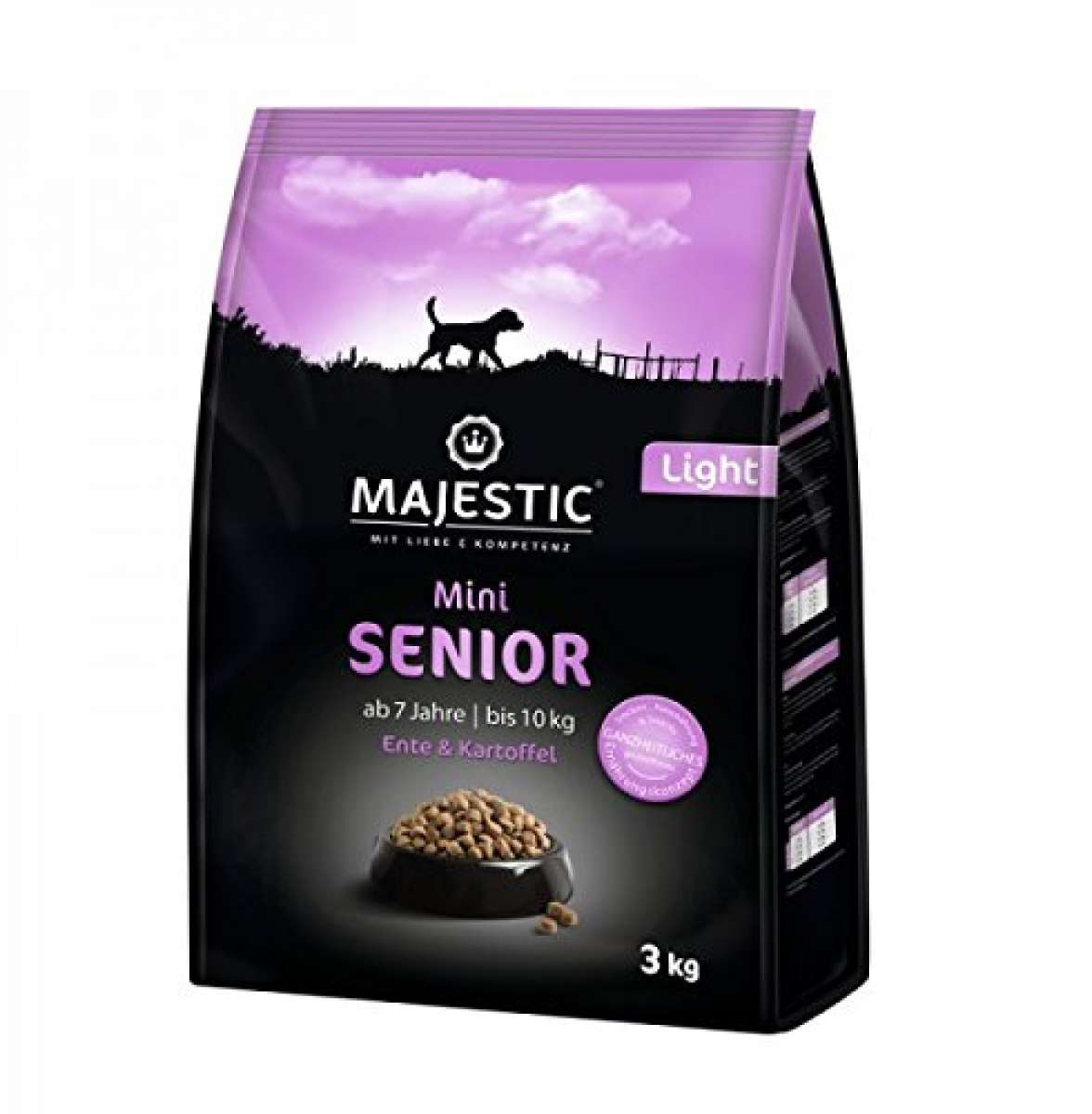 Majestic Mini Senior Light mit Ente und Kartoffel 3kg Trockenfutter